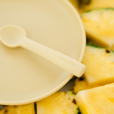 
Rommer silicone baby feeding spoon set containing two spoons in the Pina colourway.