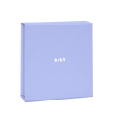 A square light lavender-blue product box with the white text 'BIBS' centered on the front, shown on a plain white background.