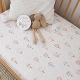 Snuggle Hunny Up & Away Organic Fitted Cot Sheet | GOTS Organic Cotton Baby Bedding