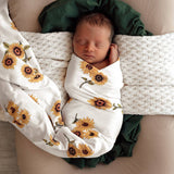 Sunflower Organic Jersey Wrap & Topknot Set