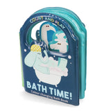 Color-changing bath book titled 'Bath Time!' with a cartoon elephant character on a white background.