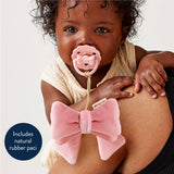 Itzy Ritzy Bitzy Pal™ Natural Rubber Pacifier & Plush – Bow Baby Comforter