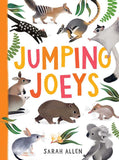 Book cover of 'Jumping Joeys' with illustrations of joeys and text.