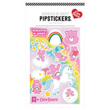 Pack of Pipstickers with Care Bears and unicorn design on a white background