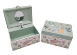 Children's jewelry box with animal illustrations on a white background