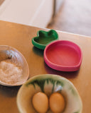 Oli & Carol Ramona the Radish baby plate and spoon set with playful vegetable-inspired design