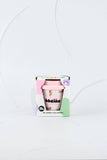 Product packaging with a pink lid and 'bbie' branding on a white background