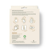 Package of GOTS Certified 3 Pack Muslin Wraps with illustrations and text on a beige background