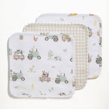 3 Pack Wash cloths  - Tractor Ride