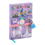 Children's diary with lock and colorful design on a white background