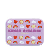 Kawaii Sunshine plasters container with colorful designs on a white background