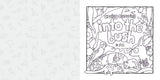 Black and white line art coloring page cover titled 'Cruelty Coloring into the Bush' with cartoon animals and plants, shown on a light gray background with faint matching line drawings.