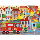 Sassi 3D Puzzle and Book Set - Learn Shapes Firefighters , 40 pcs