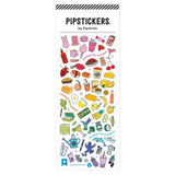 Pack of Pipsticks stickers with various colorful illustrations on a white background