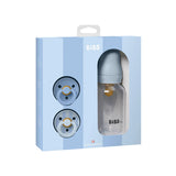BIBS baby bottle and pacifier set in packaging on a white background