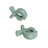 Two green clips with 'Alla Ella' branding on a white background