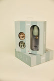 BIBS baby bottle in a light blue packaging box on a beige background