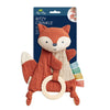 Fox-shaped crinkle toy with packaging on a white background