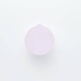 Round purple object on a white background
