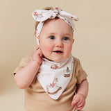 Snuggle Hunny Christmas Pups organic baby dribble bib
