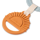 Orange teething ring with 'My First Years' branding on a white background