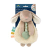 Plush bunny toy with packaging on a white background