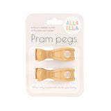 Pram pegs packaging with 'Alla Ella' branding on a white background
