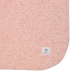 Pink fabric with heart pattern and Kyte Baby logo