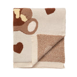 Jacquard Pram Blanket - Cuddly Bear