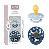 BIBS baby pacifiers with packaging on a white background