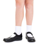 Tough Anklet School Socks 3 Pack White | Durable Cotton School Socks