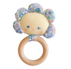 Flower Baby Teether Rattle Liberty Blue