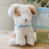 Bunnies by the Bay Cricket Island Skipit brown puppy soft toy with blue sailor collar