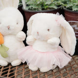 Bunnies by the Bay Cricket Island Blossom Bunny white soft toy with pink tutu and embroidered face