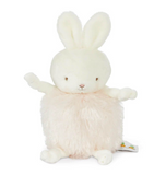 White plush bunny toy on a white background