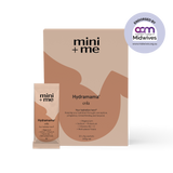 mini + me Hydramama cola packaging with a badge endorsing it by ACM Midwives on a white background