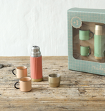 Maileg Miniature Thermos And Cups coral