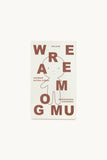 A minimalist product card or packaging insert with the word 'WREAGM' arranged in a stylized animal silhouette design, on a solid off-white background.