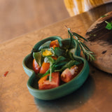 Oli & Carol Kendall the Kale wooden baby plate and spoon set in green