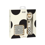 BIBS product packaging with black and white design on a white background