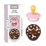 BIBS baby pacifier and teether set with packaging on a white background
