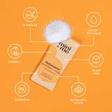 Hydramama product packaging with nutritional information on an orange background