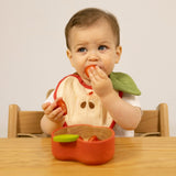 Oli & Carol Pepa the Apple wooden baby bowl and spoon set