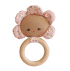 Flower Baby Teether Rattle Posy Heart