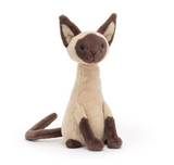 Iris Siamese Cat - 29cm Plush Siamese Cat with Blue Eyes & Cream Fur