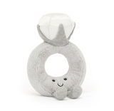 Plush toy shaped like the number 8 with a smiling face on a white background
