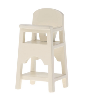 White high chair on a white background
