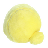 Yellow tennis ball on a white background