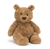 Brown teddy bear on a white background