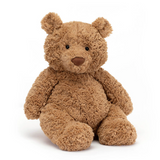 Brown teddy bear on a white background